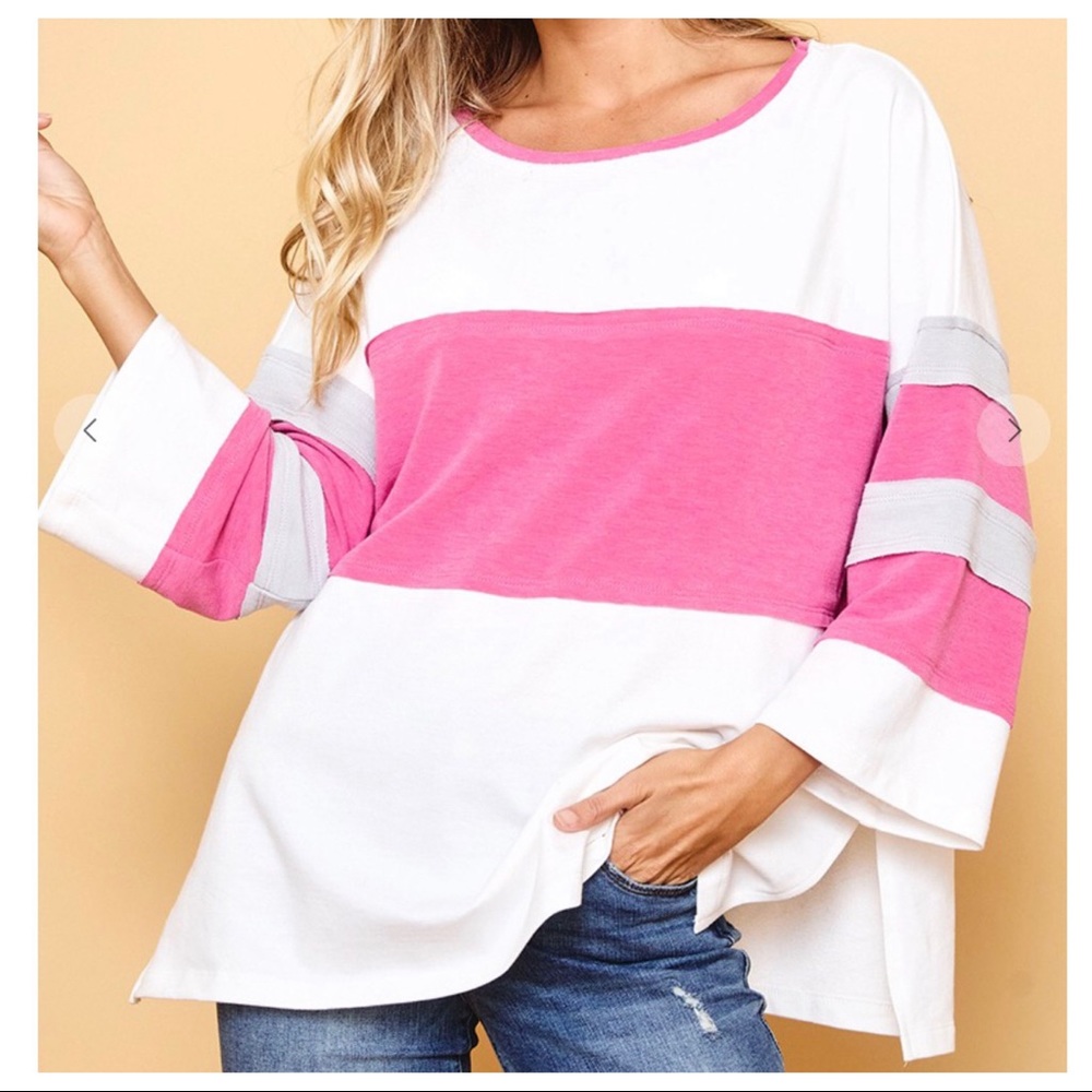 Fabulous loose fit Color Blocked Tunic Top - Picture 5 of 6